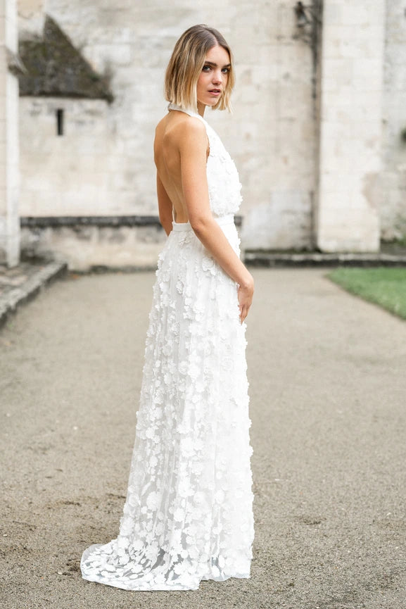 Robe D'été En Dentelle Florale Blanche - Taille S - Sans Manches, Longueur Genou - Marque New Look - Occasion Très Bon état