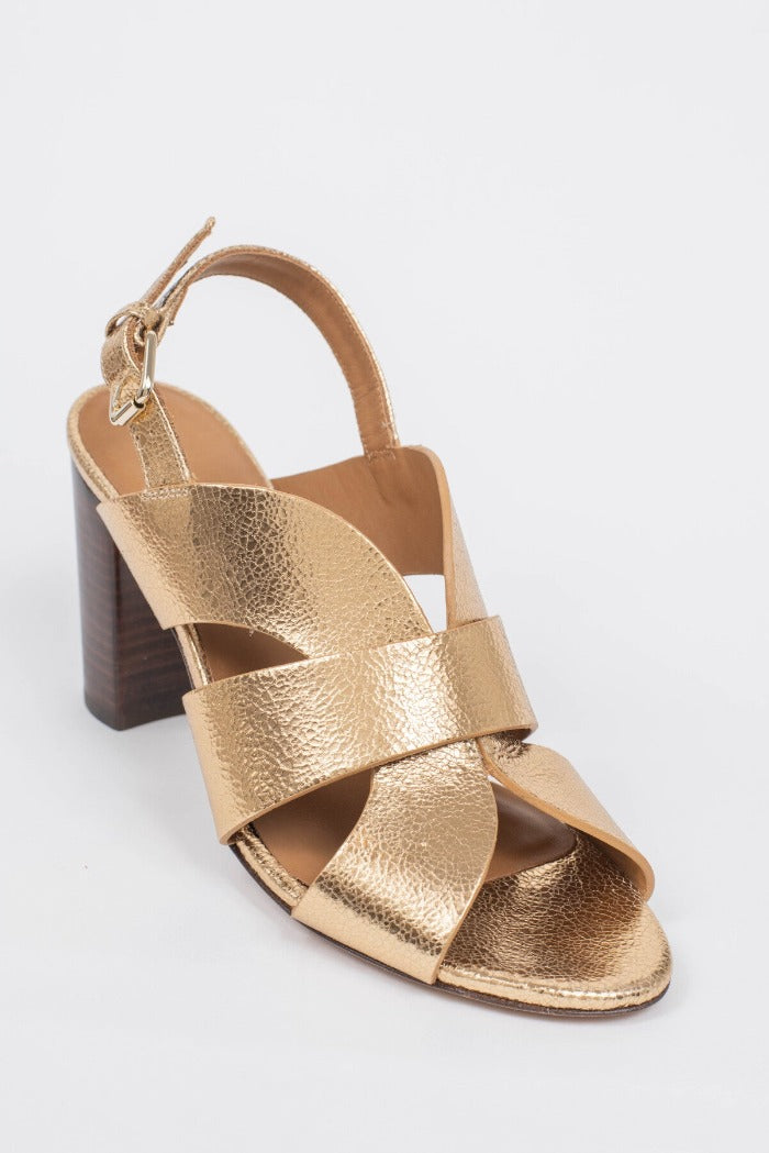 Sandales Dorées Liz Claiborne - Taille 10 US Femme - Occasion Style T-Strap En Simili Cuir