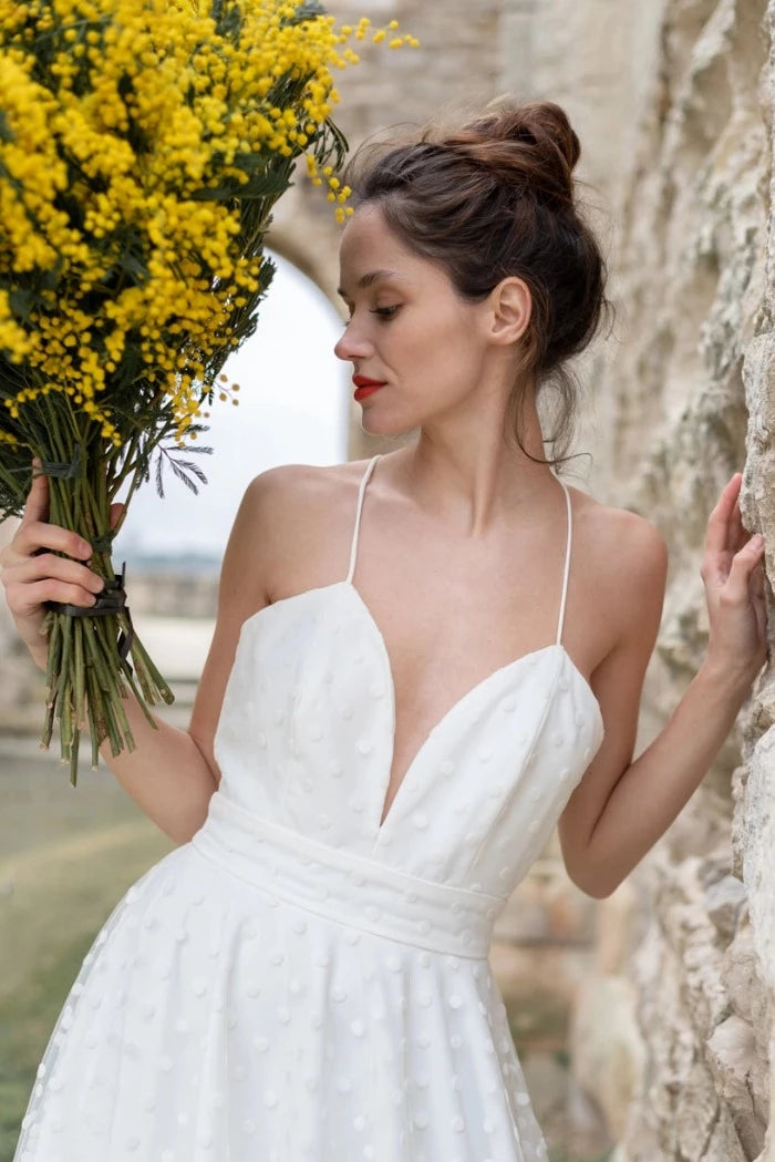 Robe courte 2024 blanche mariage