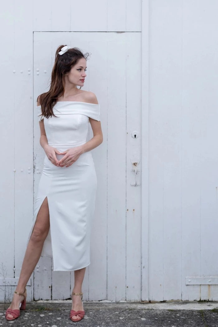 Robes Blanches Mariage Civil sur Mesure Fabrication Fran aise Paris